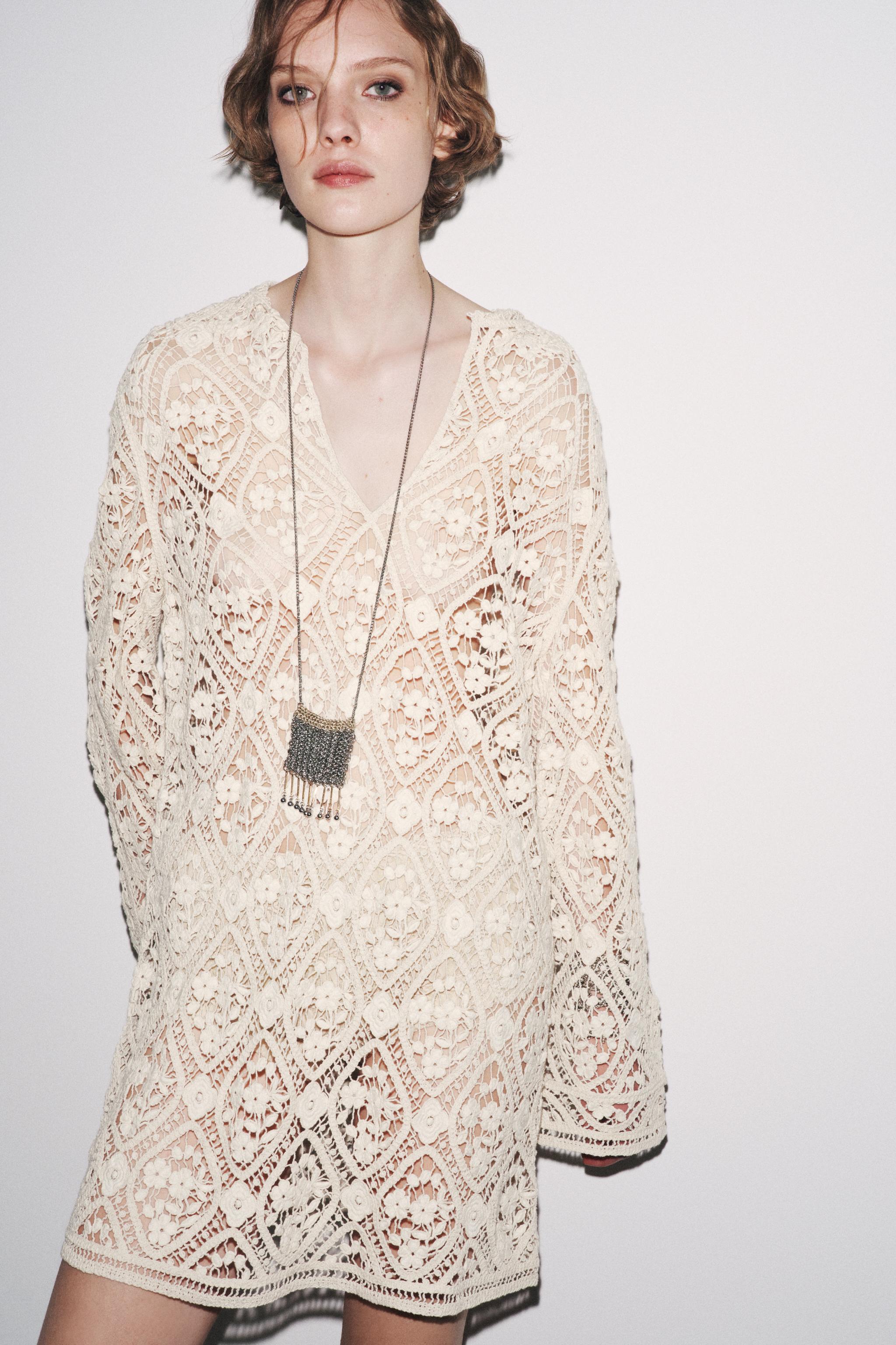 ZW COLLECTION CROCHET MINI DRESS